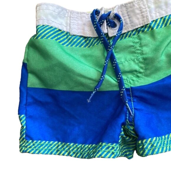 OshKosh Stripe Colourblock Surf Dept. Swim Trunks 6 Months - Picture 3 of 8
